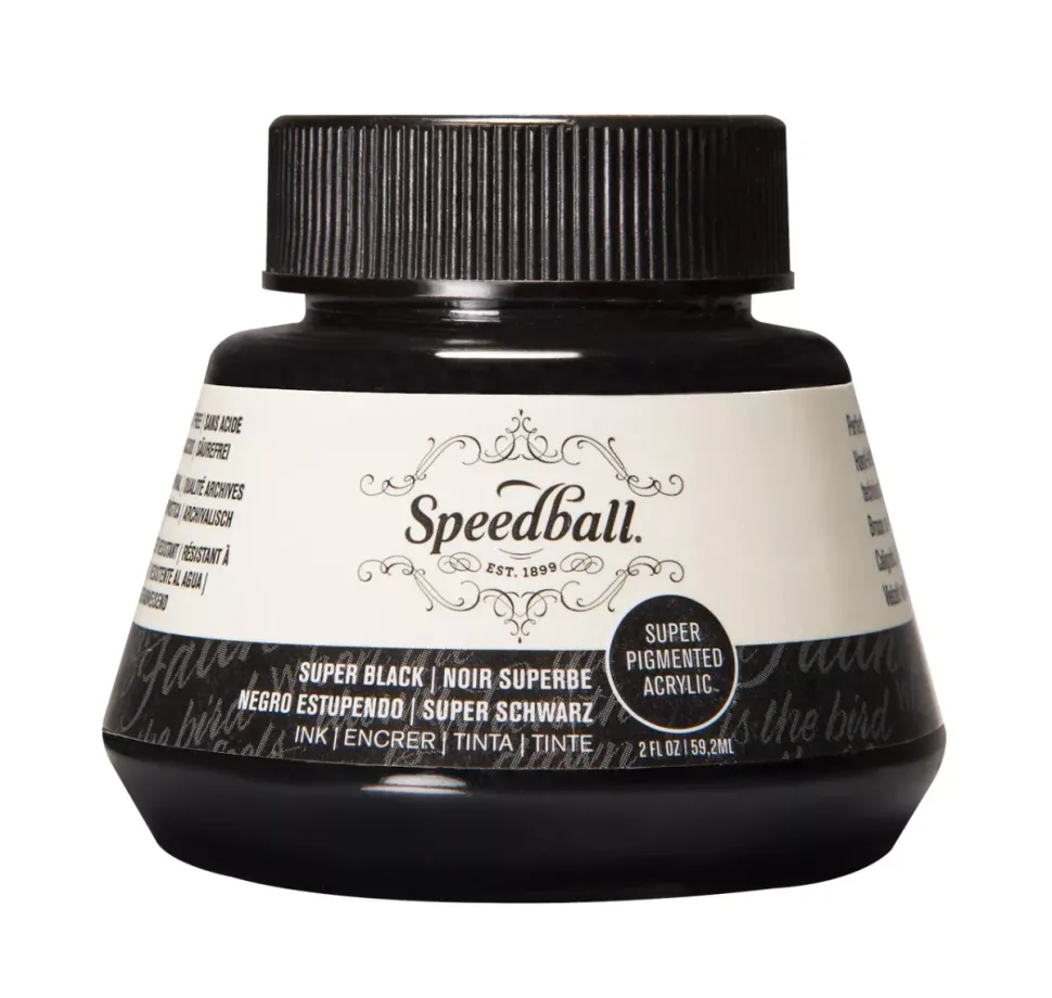 Tinta acrílica pigmentada Super Black Speedball 59ml