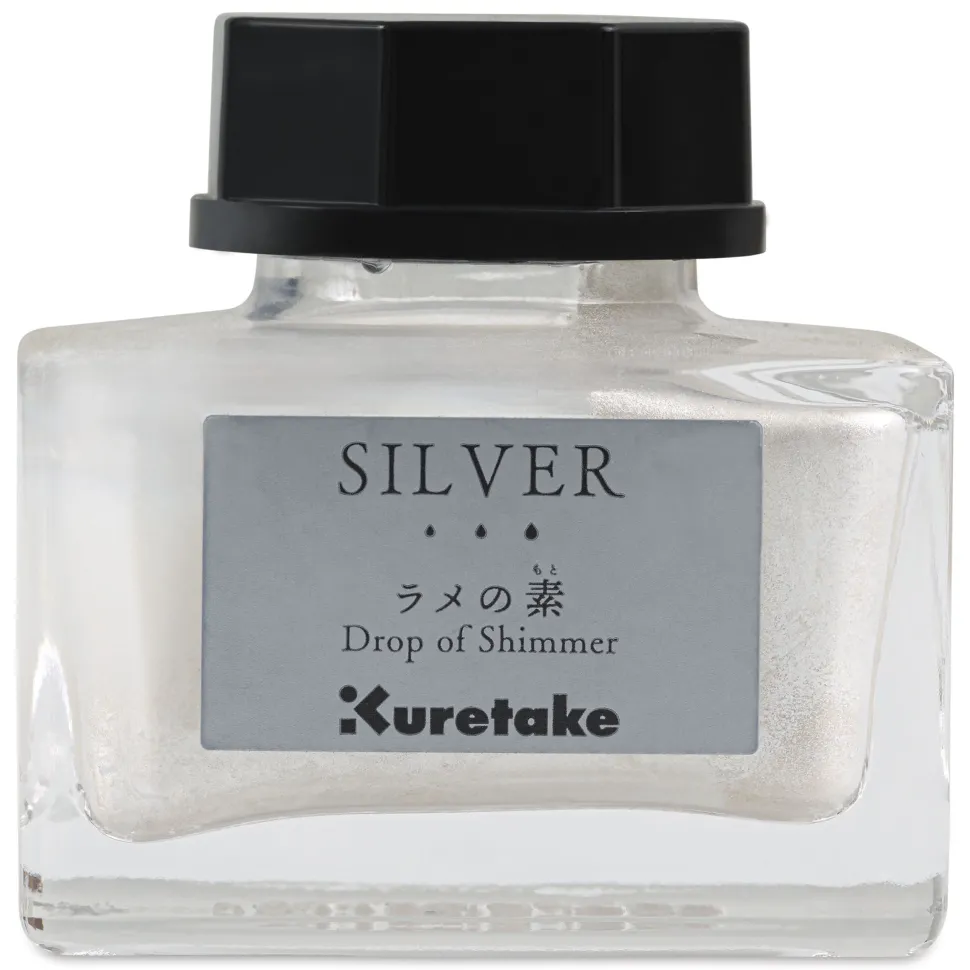 Tinta aditivo Silver Ink-café Drop of Shimmer Kuretake 20ml