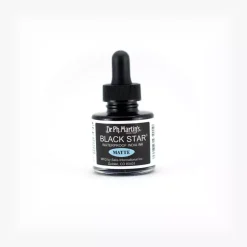 Tinta Black Star Matte India Ink 1.0 oz Dr. Ph. Martin's