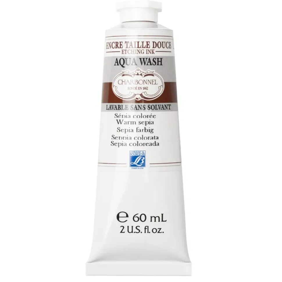 Tinta Calcográfica Aquawash Sepia Coloreada Lefranc & Burgeois 60ml