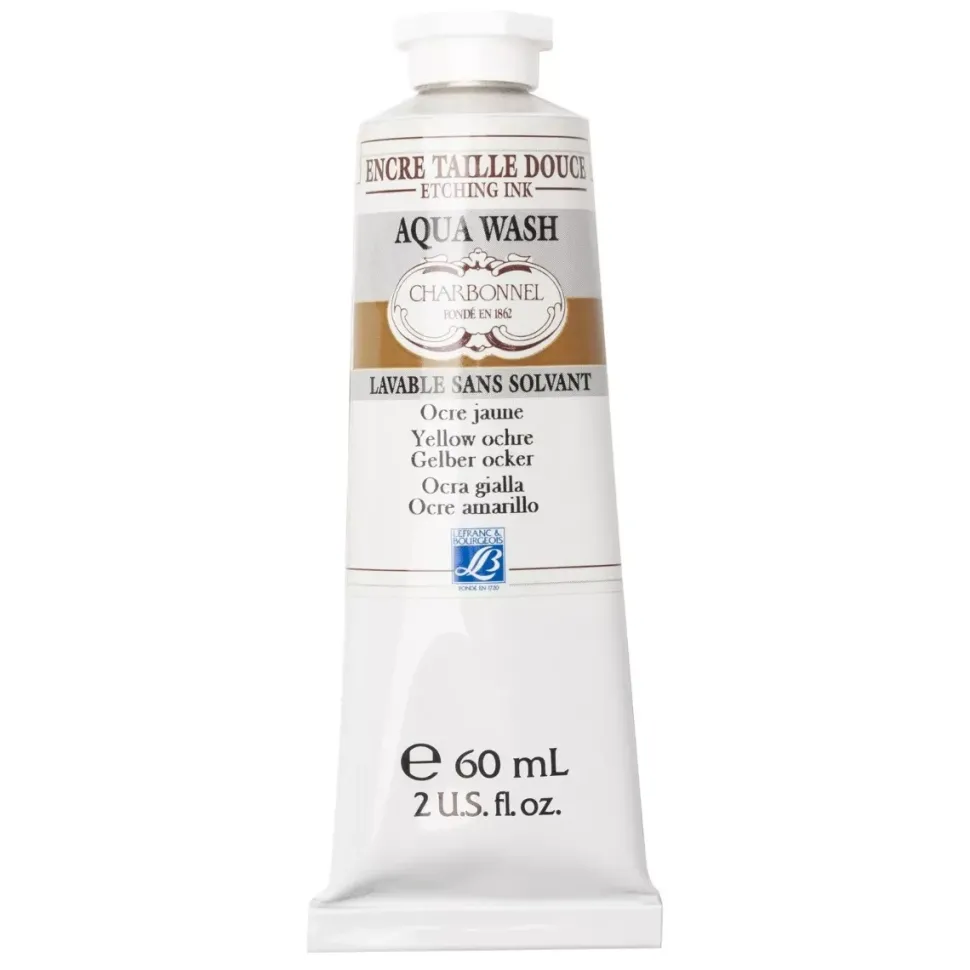 Tinta Calcográfica Aquawash Amarillo Ocre Lefranc & Burgeois 60ml