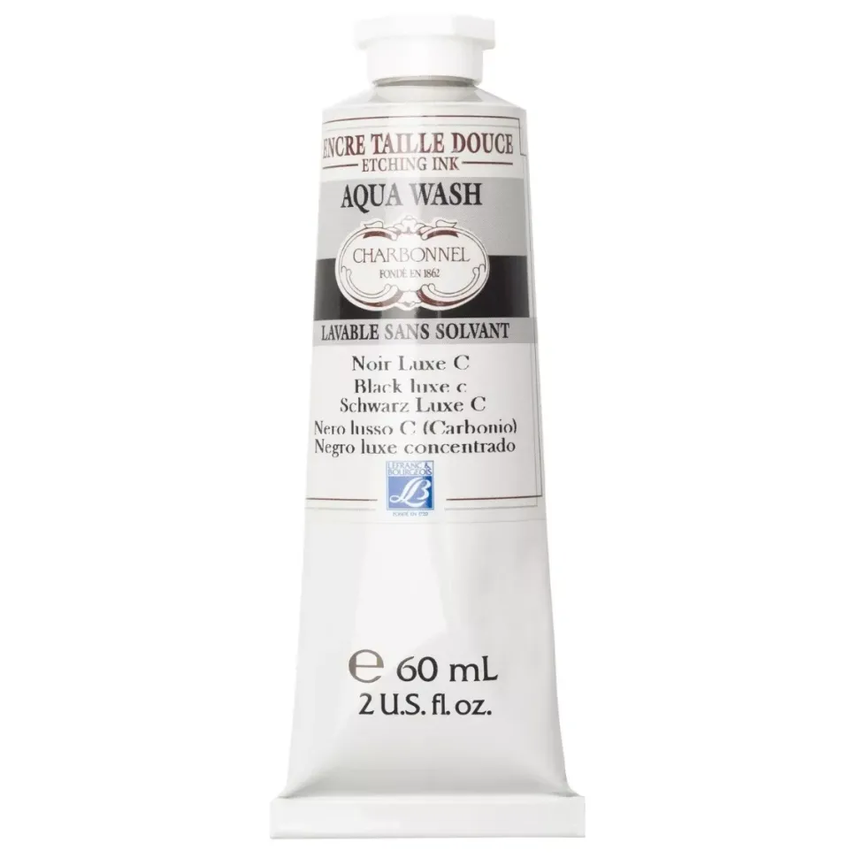 Tinta Calcográfica Aquawash Negro Luxe Concentrado Lefranc & Burgeois 60ml