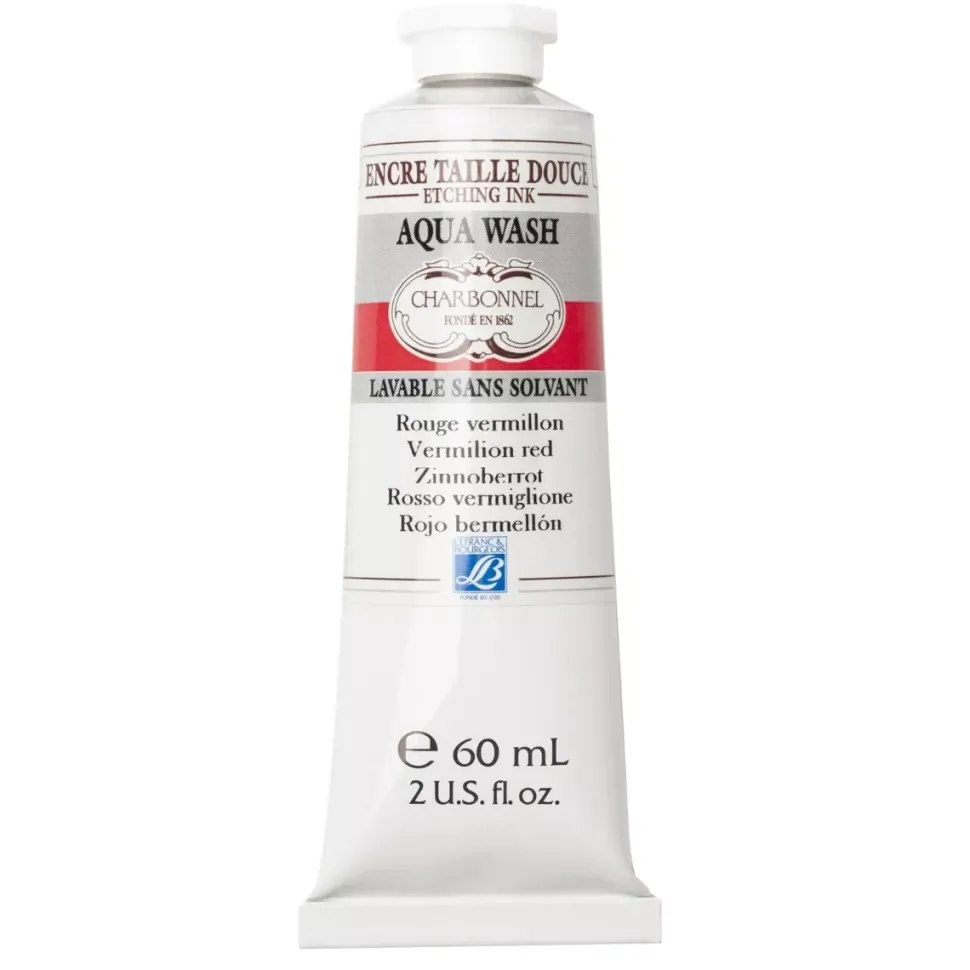 Tinta Calcográfica Aquawash Rojo Bermellón Lefranc & Burgeois 60ml