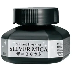 Tinta líquida brillante Silver Mica Kuretake 60ml