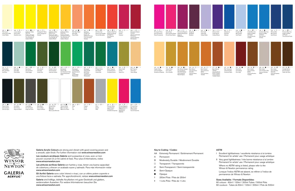 Tubo acrílico Galeria Winsor and Newton 60ml