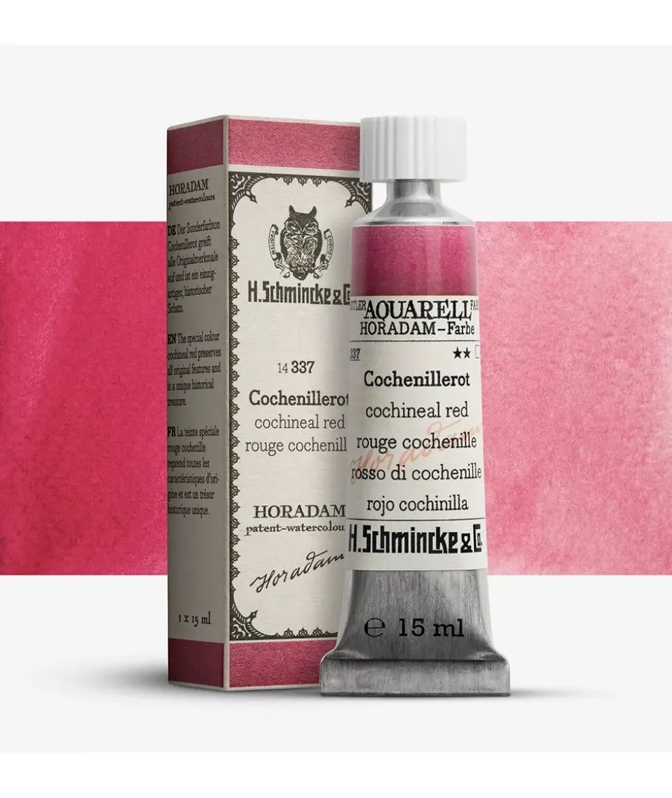 Tubo de acuarela rojo cochinilla 337 Horadam Retro Schmincke 15ml