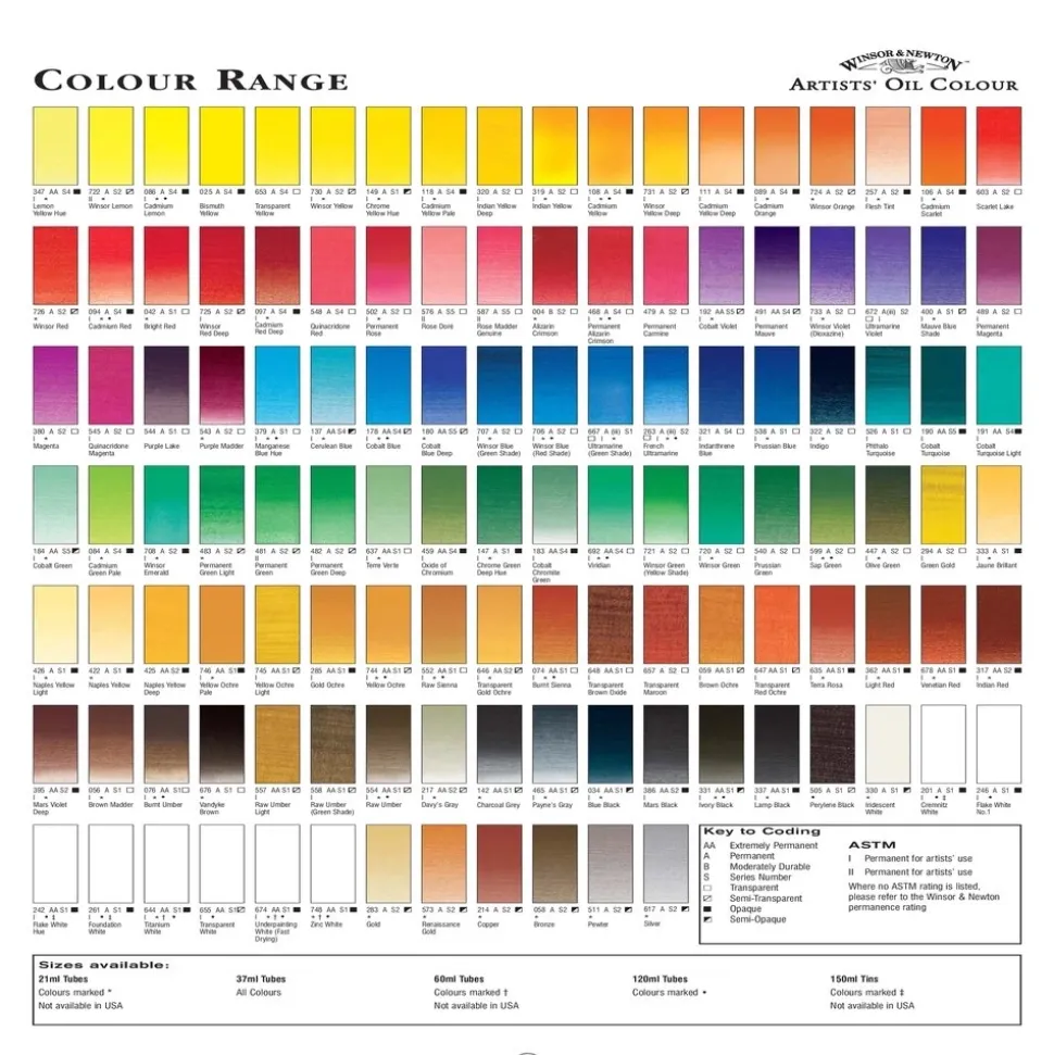 Tubo óleo Artists' Oil Colour Winsor and Newton 37ml