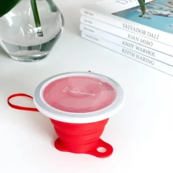 Vaso plegable portátil rojo Hahnemühle