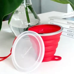 Vaso plegable portátil rojo Hahnemühle