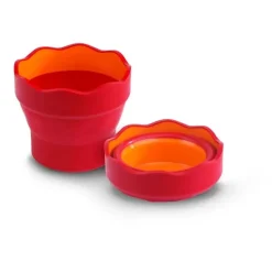 Vaso Portátil Rojo Click&Go Connector Faber-Castell