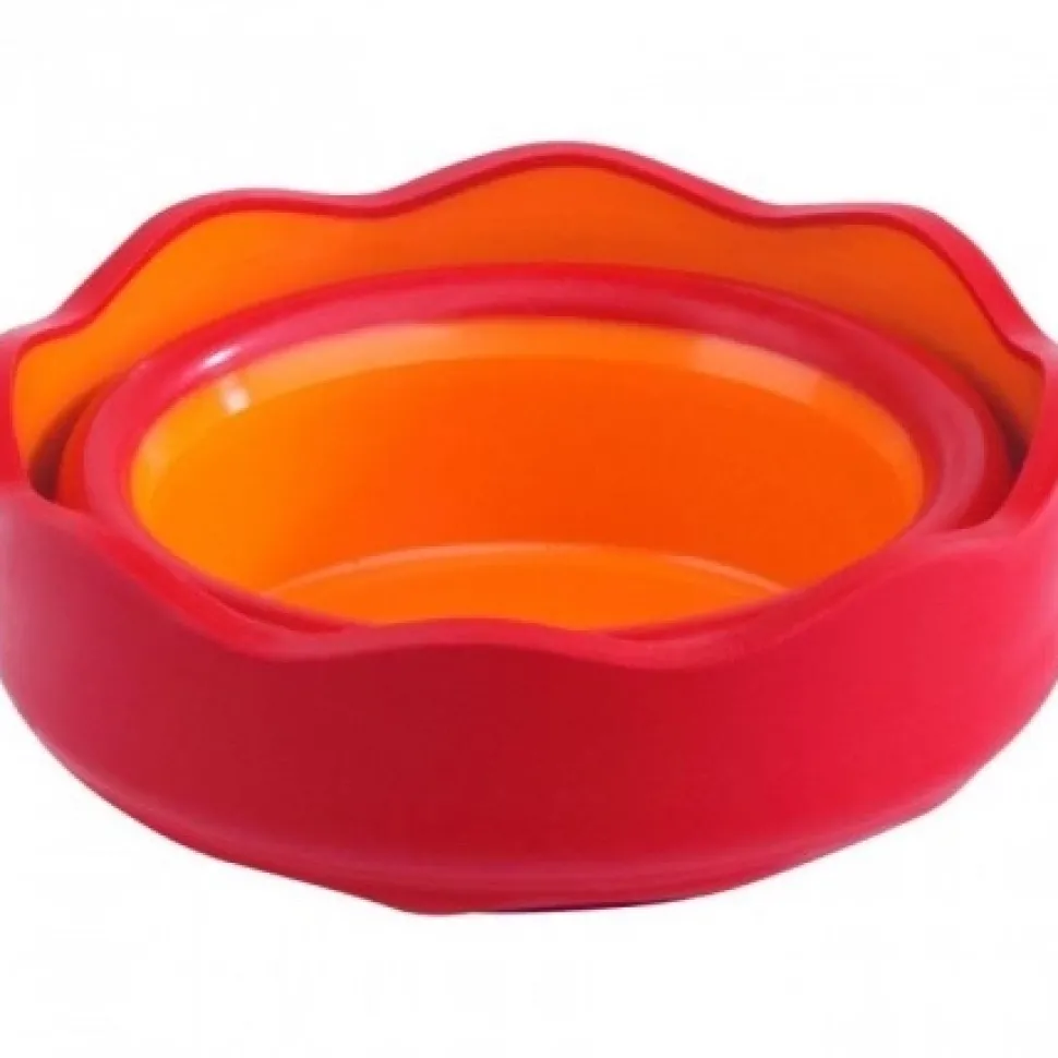 Vaso Portátil Rojo Click&Go Connector Faber-Castell
