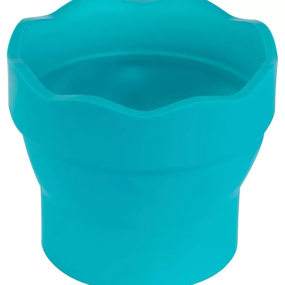 Vaso Portátil Turquesa Click&Go Connector Faber-Castell