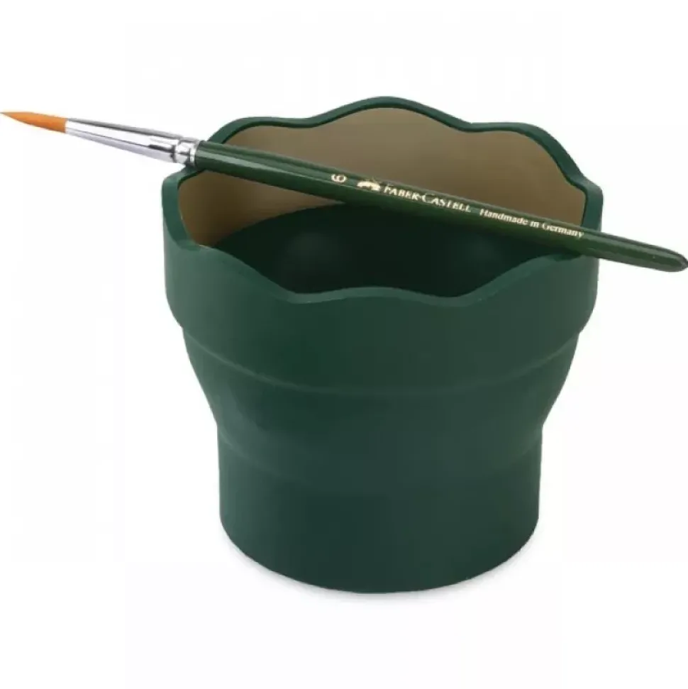 Vaso Portátil Verde Click&Go Connector Faber-Castell