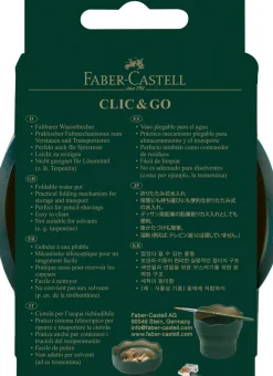 Vaso Portátil Verde Click&Go Connector Faber-Castell