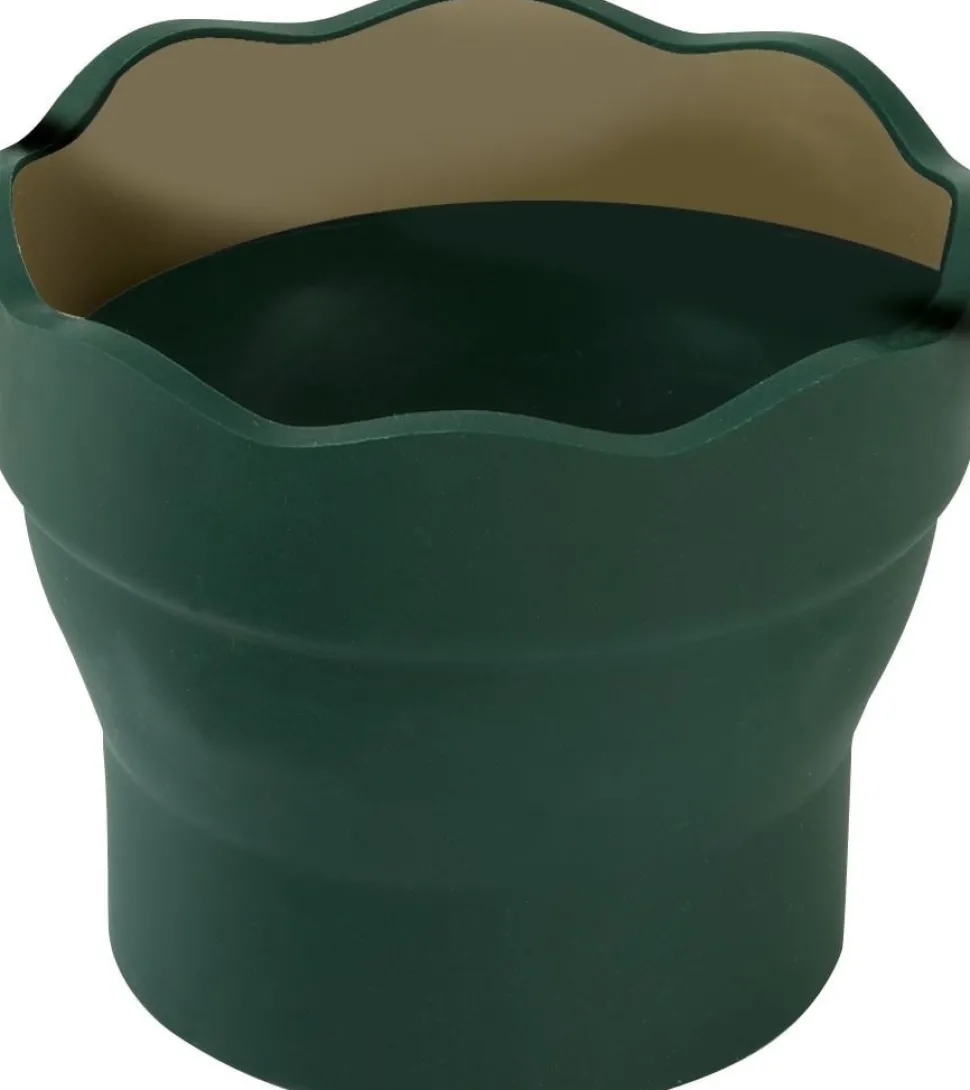 Vaso Portátil Verde Click&Go Connector Faber-Castell