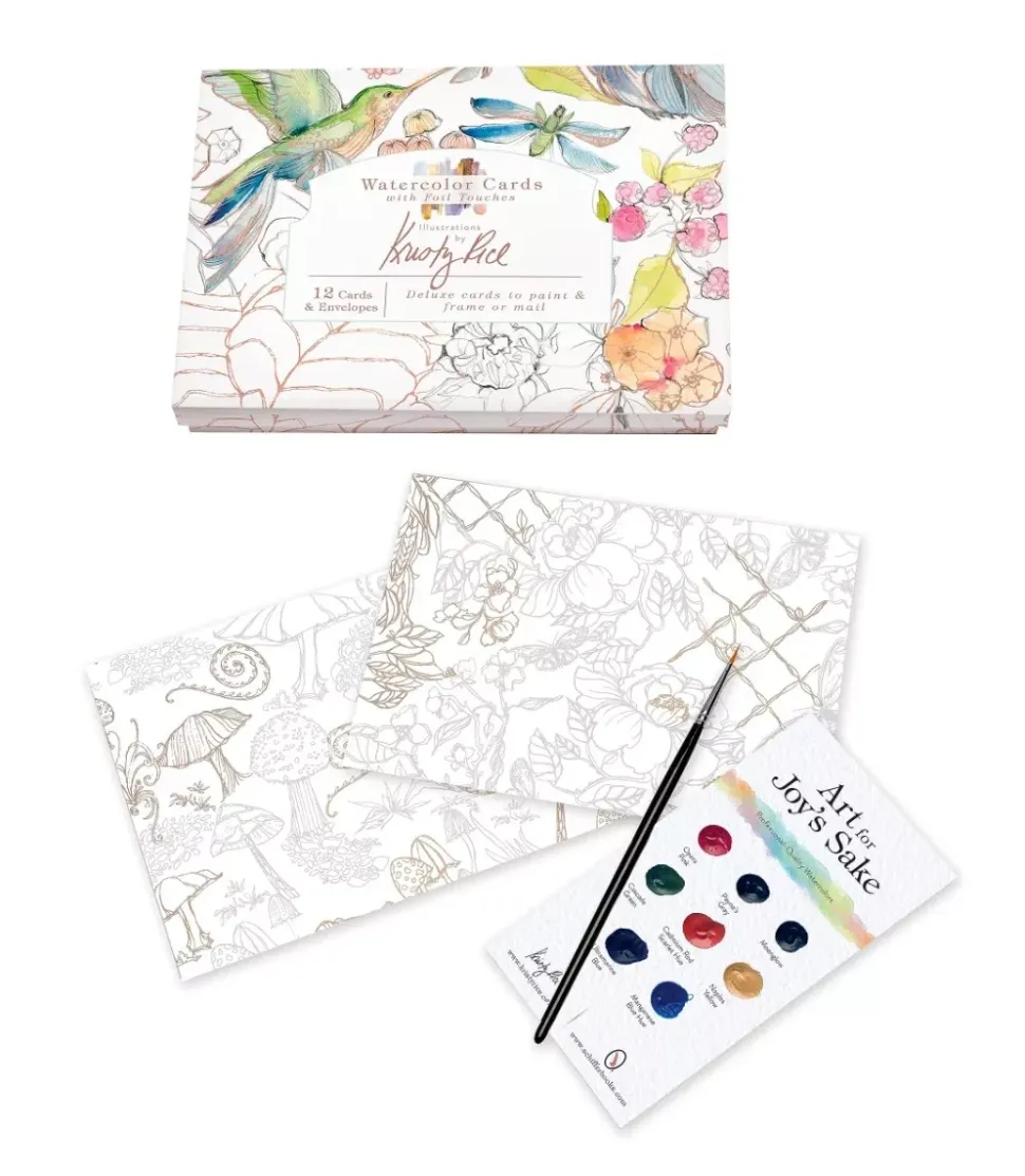 Watercolor Cards with Foil Touches serie Artisan