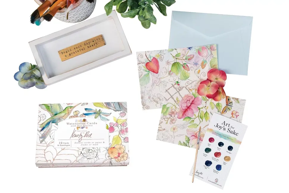 Watercolor Cards with Foil Touches serie Artisan